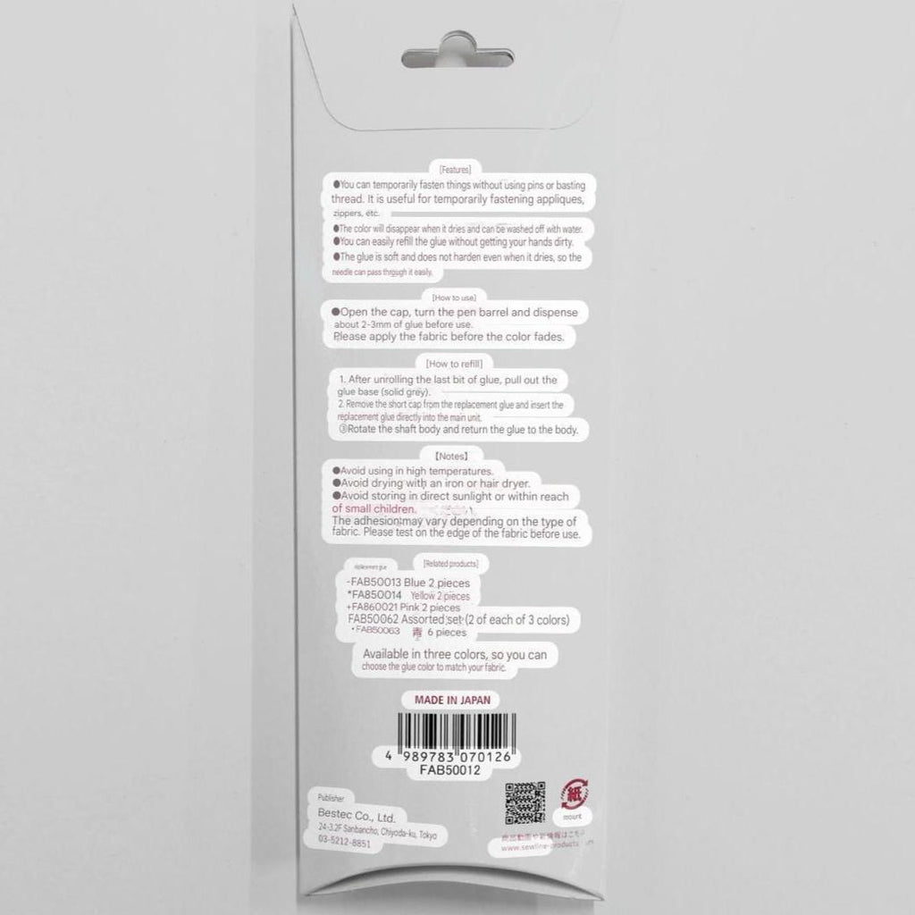 Sewline Fabric Glue Pen and refill: Acid-Free, English Paper Piecing (Japan Import) EPP