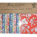 Liberty of London Tana Lawn 2.5 inch mini charm squares; English Paper Piecing (EPP); quilting; fine lawn fabric, England, rainbow