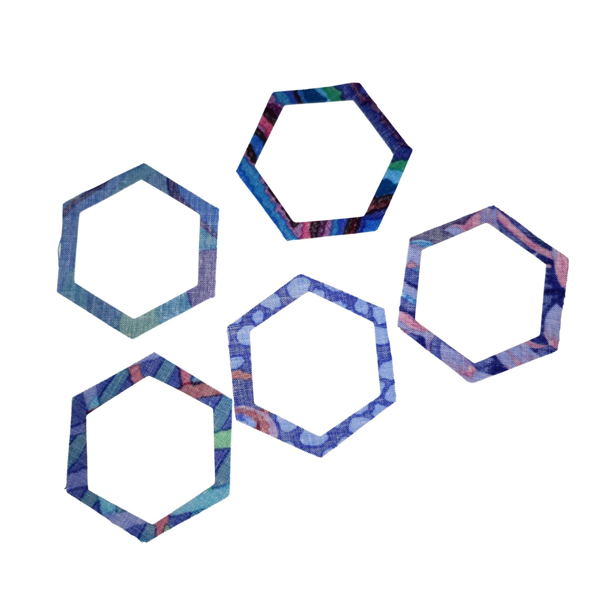 42 Kaffe Fassett Classics Royal 1 inch die cut hexies and papers; English Paper Piecing (EPP); quilting; Free Spirit fabric, precut hexagons