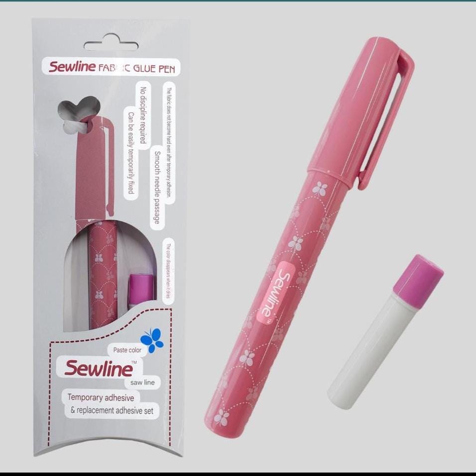 Sewline Fabric Glue Pen and refill: Acid-Free, English Paper Piecing (Japan Import) EPP