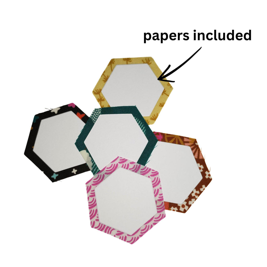Ruby Star Society Koi Pond 1 inch die cut hexies (42) and papers; English Paper Piecing (EPP); quilting; Moda fabric, Rashida Coleman Hale