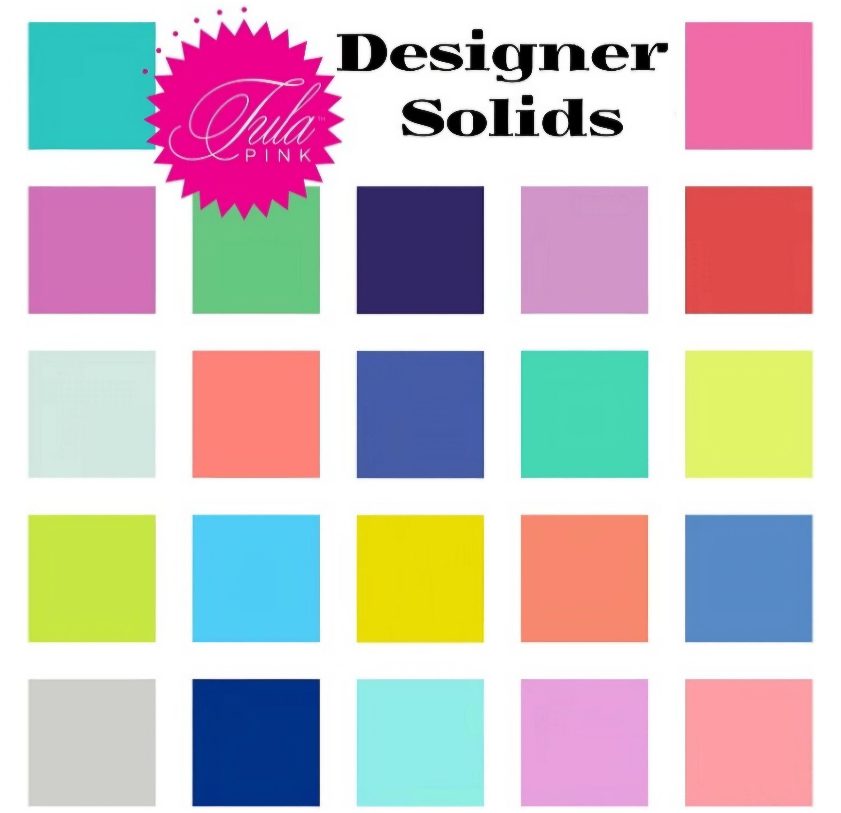 42 Tula Pink Designer Solids hexies 1 inch die cut assortment, plus papers-42 hexies-English Paper Piecing, EPP, free spirit fabric