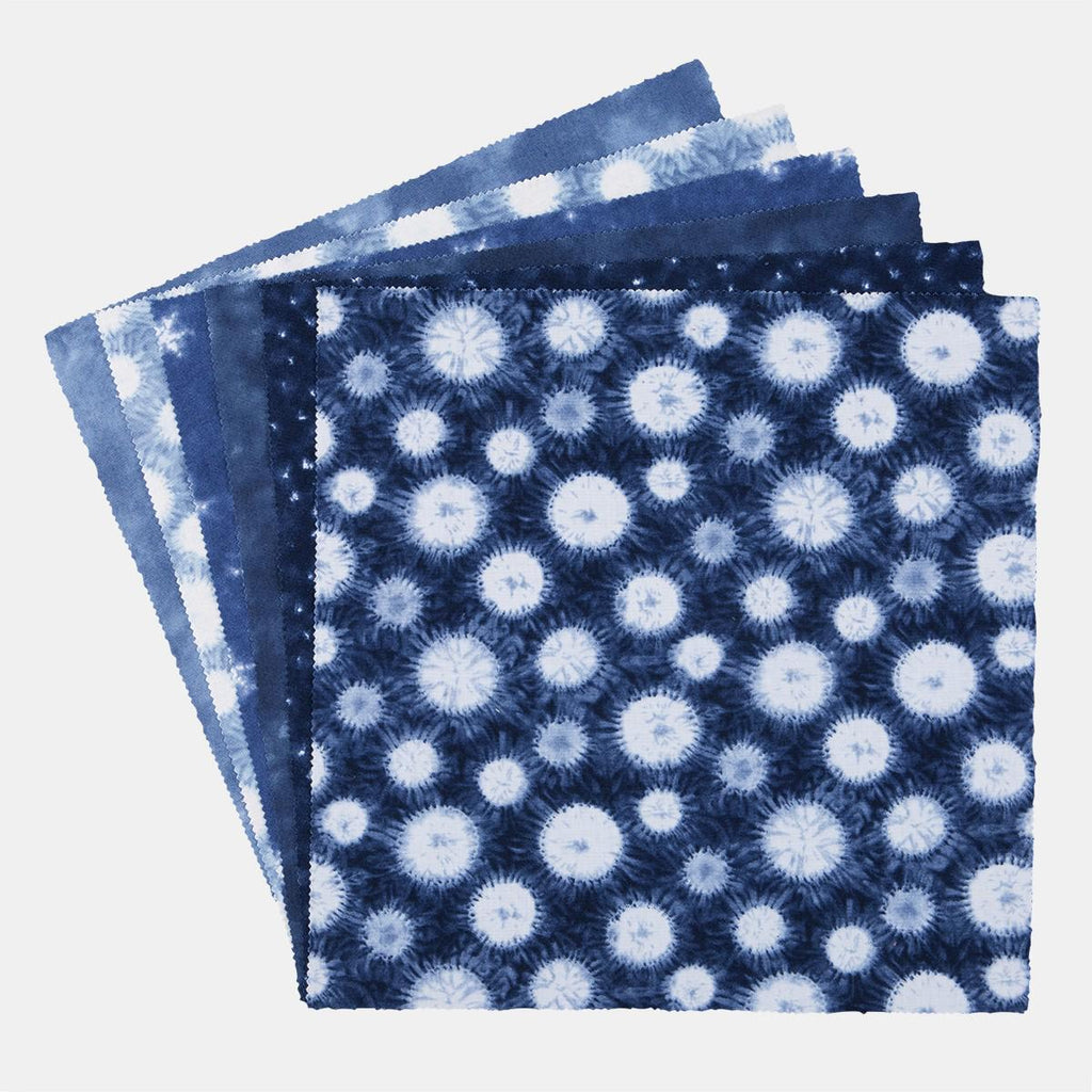 42 precut hexagons Debbie Maddy Shimo-1 inch die cut, plus papers; rare and out of print fabric hexies. English Paper Piecing (EPP)