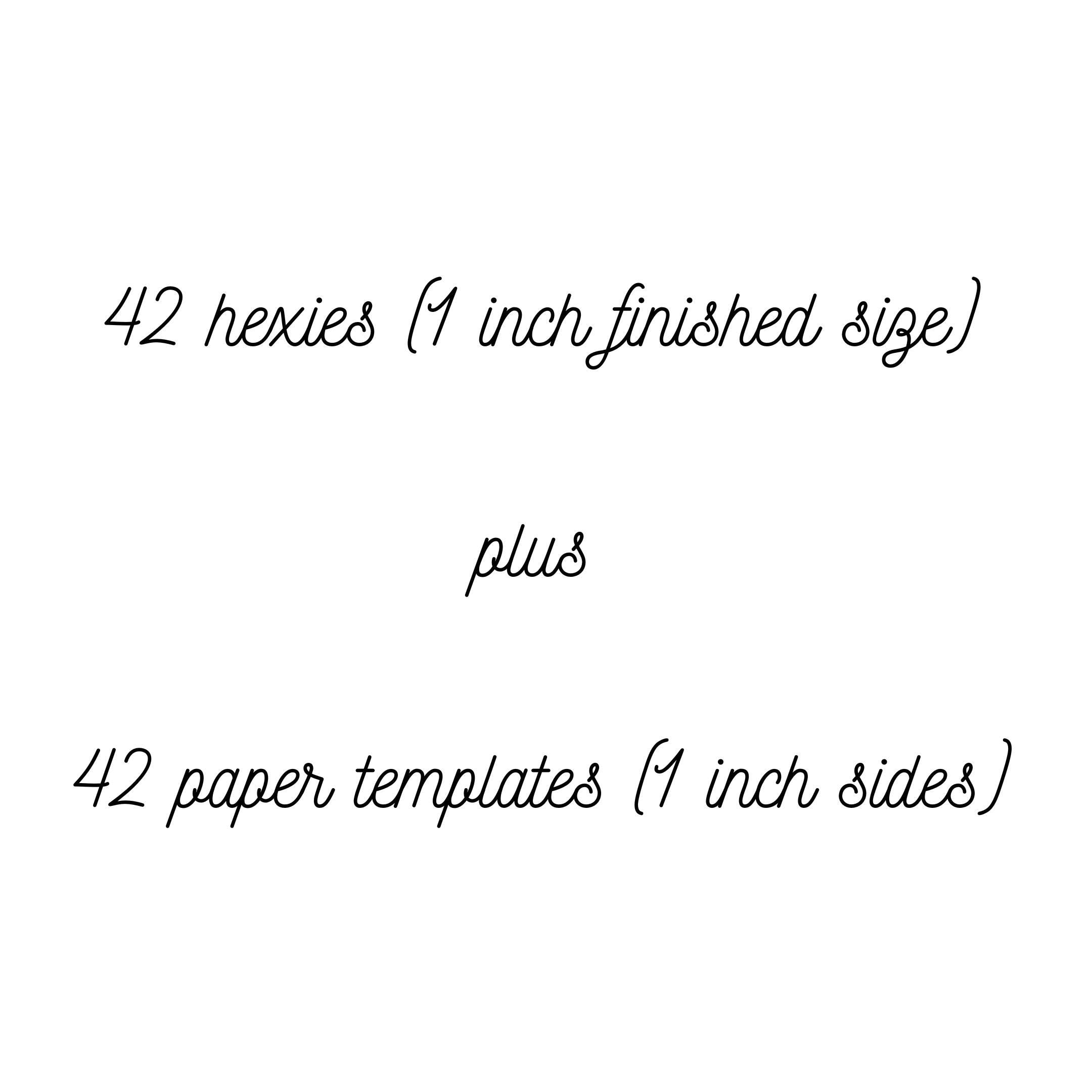 EPP Kit Tula Pink Untamed Hexies: 42 diecut 1-inch Fabric hexagons + Paper Templates