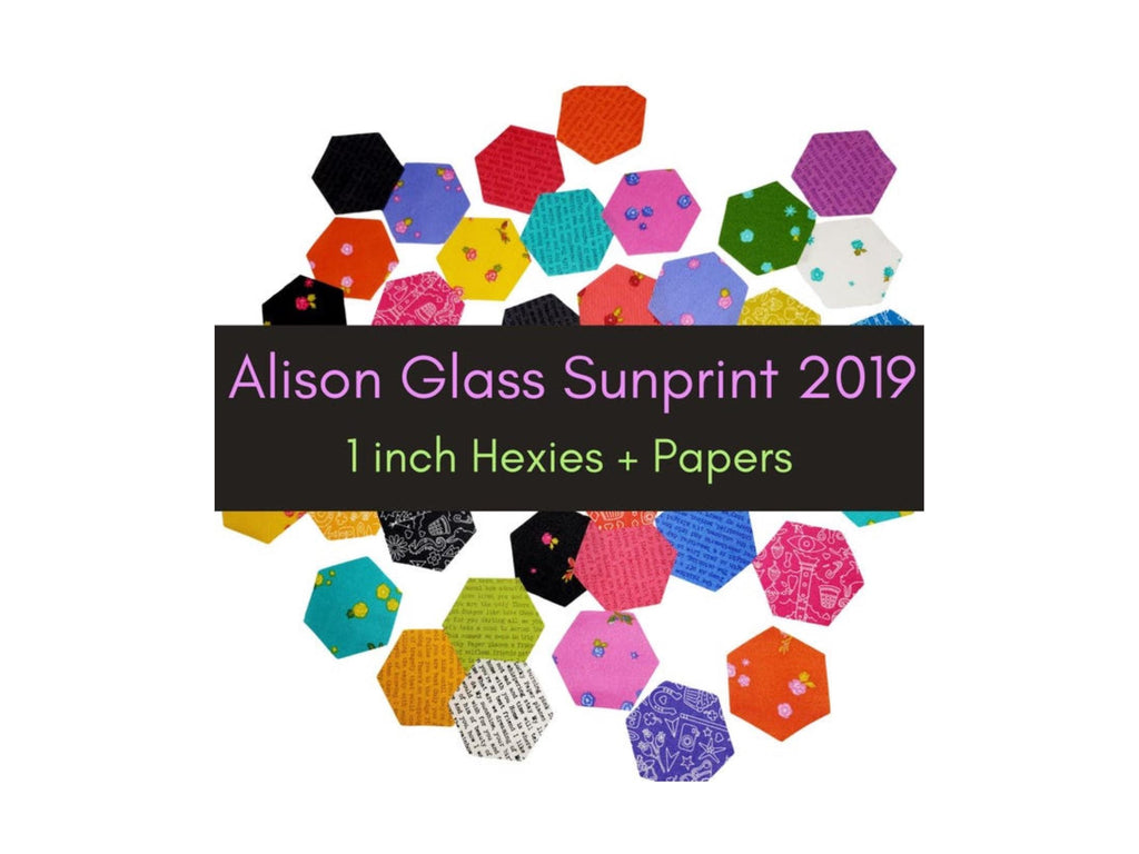 42 precut hexagons Alison Glass sun print 2019-1 inch die cut hexies and paper templates for English Paper Piecing (EPP) out of print fabric