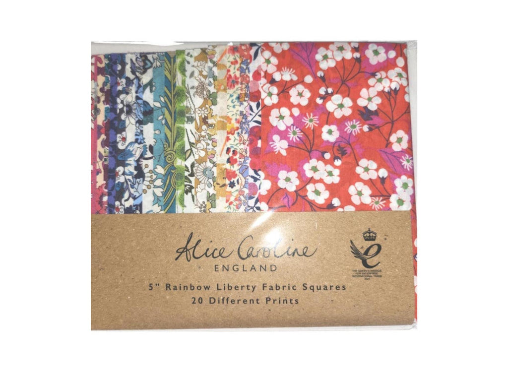 20 precut Liberty of London Tana Lawn 5 inch charm squares; English Paper Piecing (EPP); lawn quilting fabric