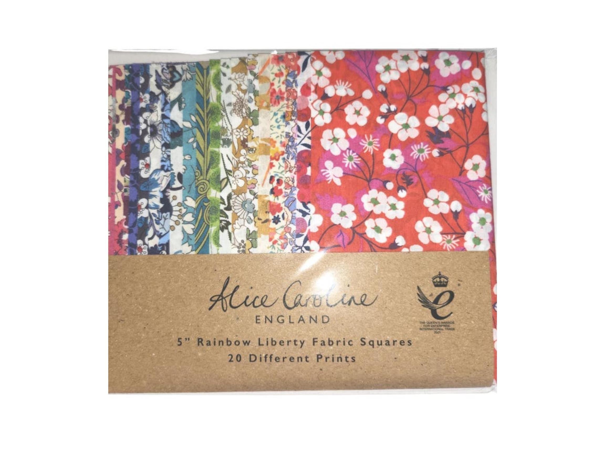 20 precut Liberty of London Tana Lawn 5 inch charm squares; English Paper Piecing (EPP); lawn quilting fabric