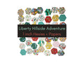 42 precut hexagons Liberty Fabrics Woodland Walk: Hillside Adventure 1 inch die cut hexies plus paper templates; English Paper Piecing (EPP)