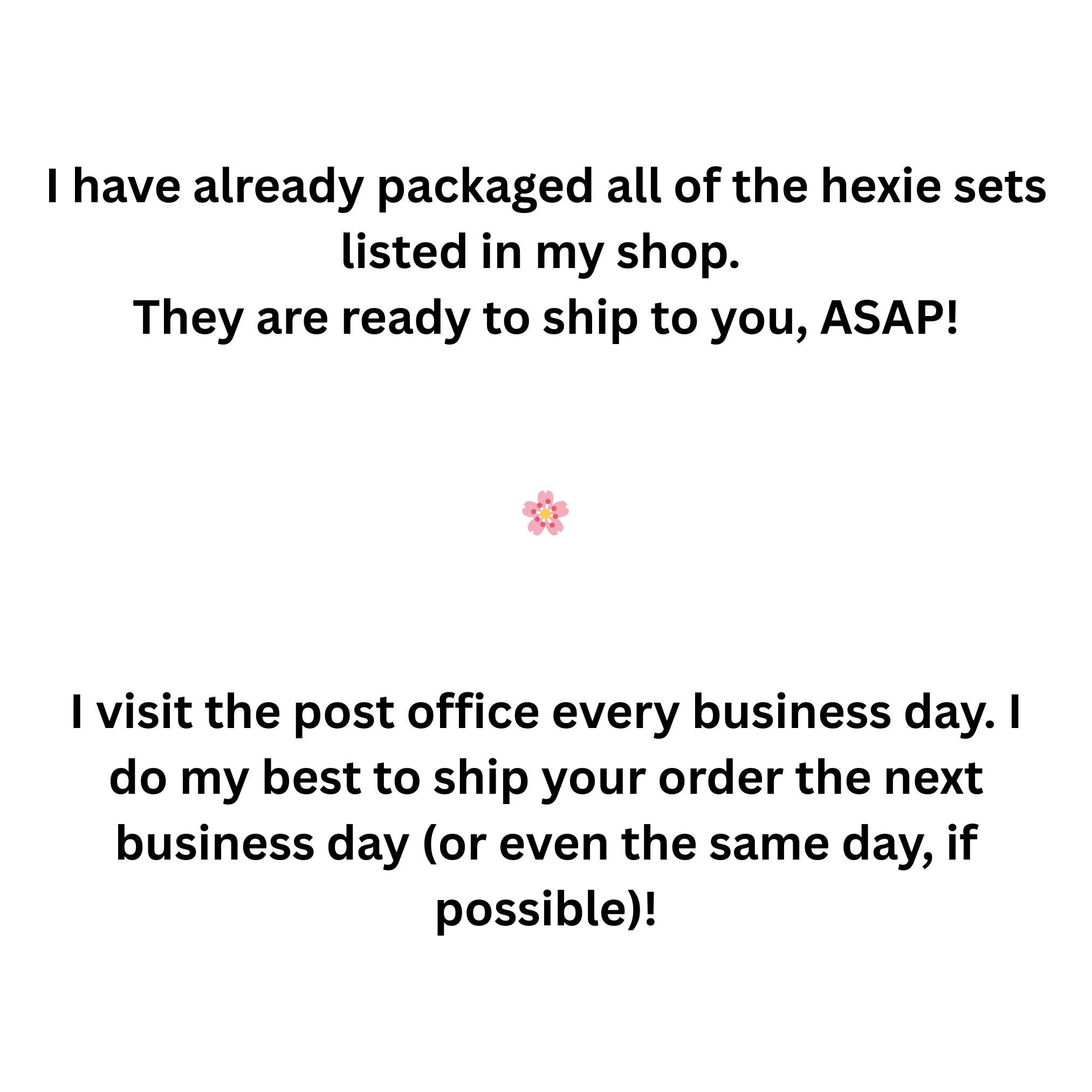 EPP Kit Tula Pink Besties Fabric Hexies: 42 diecut 1-inch hexagons + Paper templates