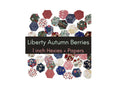 EPP Kit Liberty Fabrics Hexies: Woodland Walk Autumn Berries, 42 Precut 1-inch Hexagons + Papers