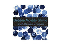 EPP Debbie Maddy Shimo Fabric Hexies: 42 Precut 1-inch hexagons + papers