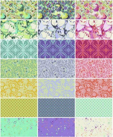 Tula Pink Pinkerville Hexies: 1-inch Precut Fabric Hexagons + Paper Templates for English Paper Piecing EPP. Also in my shop: Tula Pink Linework, Moon Garden ii, modern quilt fabric, flora hexies, hello hexies