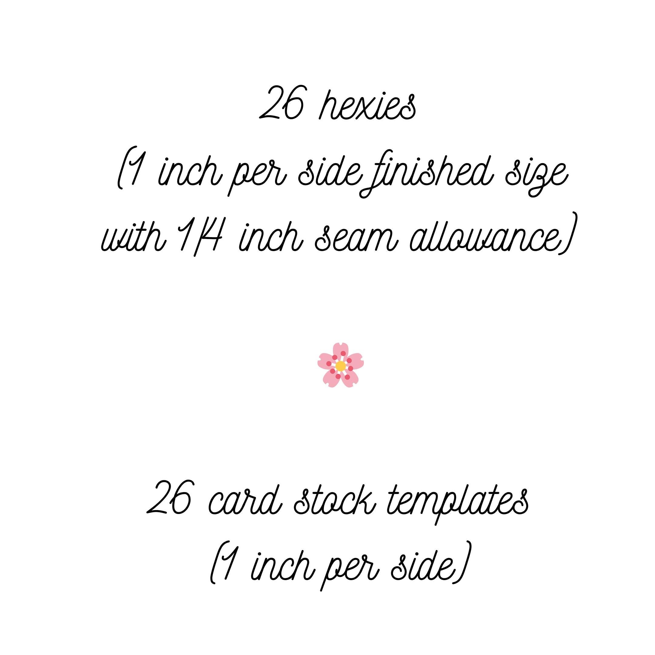 EPP Kit Liberty of London Tana Lawn Hexies: 26 Precut 1-inch hexagons and paper templates