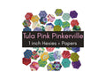 Tula Pink Pinkerville Hexies: 1-inch Precut Fabric Hexagons + Paper Templates for English Paper Piecing EPP. Also in my shop: Tula Pink Linework, Moon Garden ii, modern quilt fabric, flora hexies