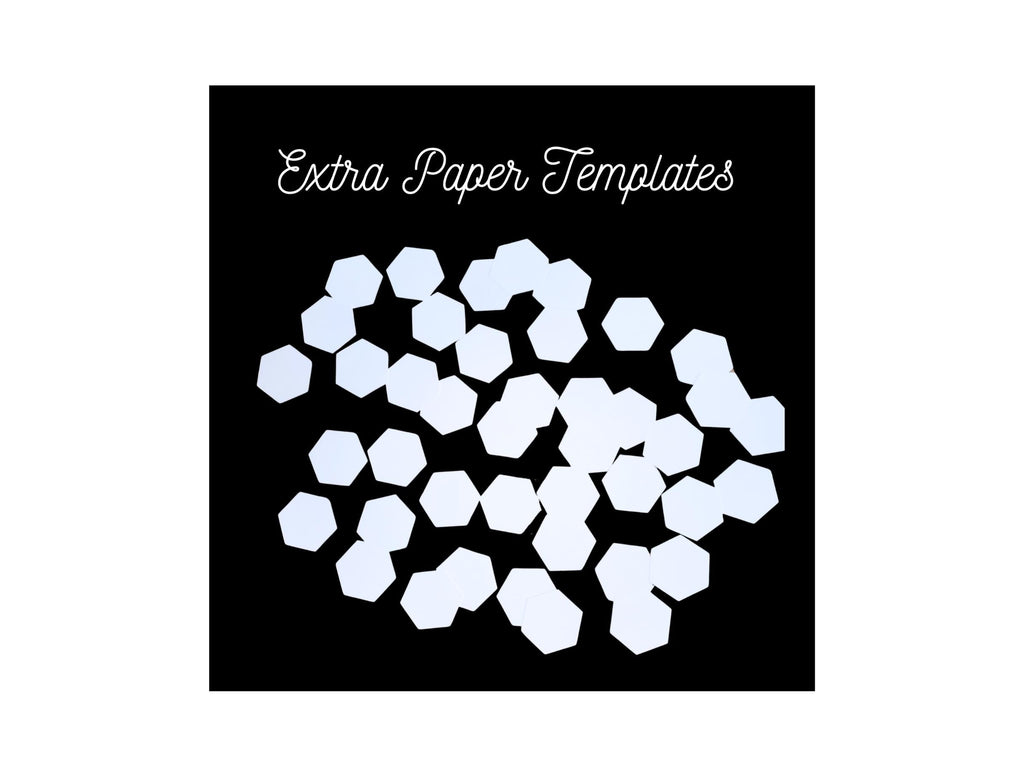 EPP hexagon cardstock templates: 1 inch per side, 42 pcs for English Paper Piecing