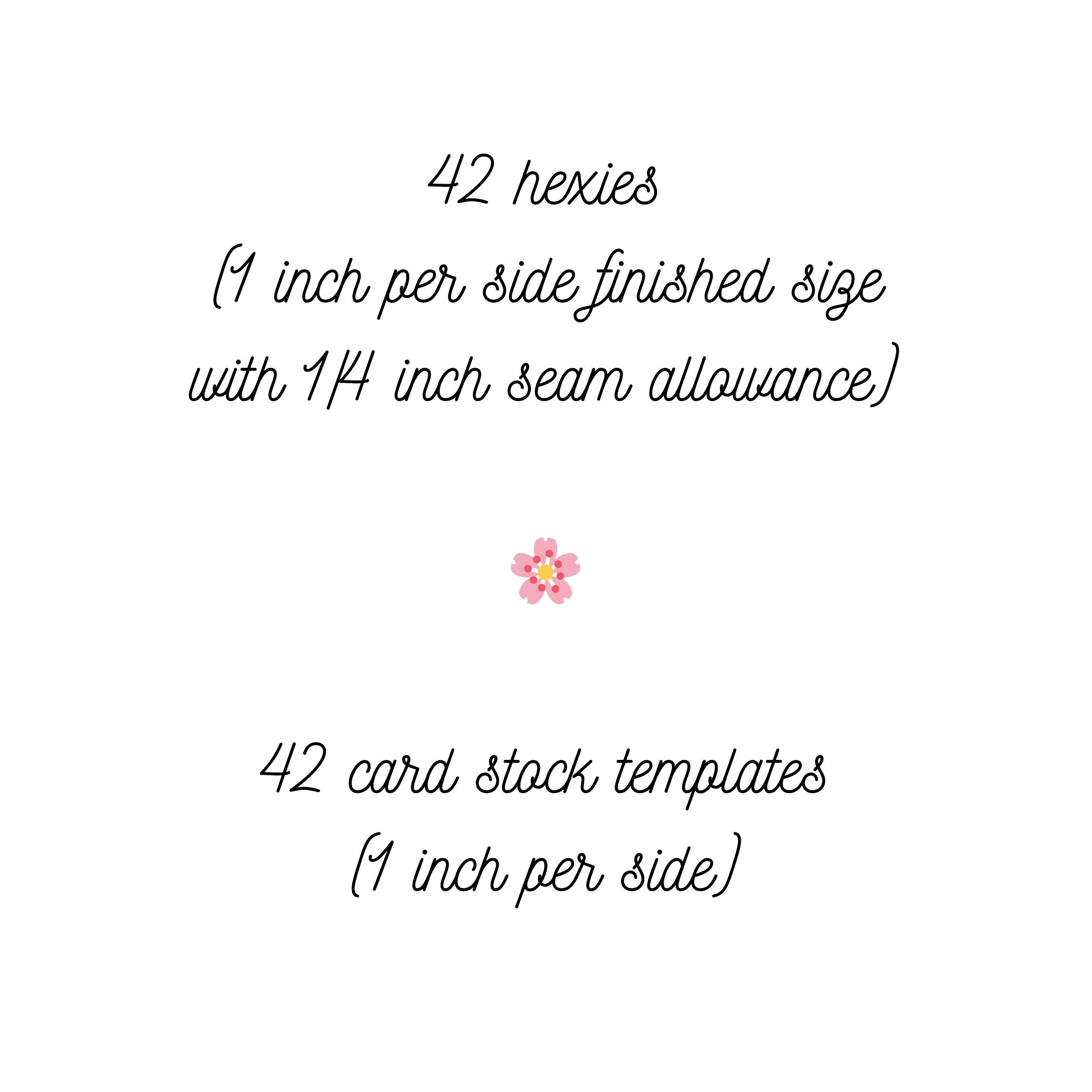 EPP Kaffe Fassett Hexies Island: 1-inch Precut Fabric hexagons + Paper Templates, 42 pcs