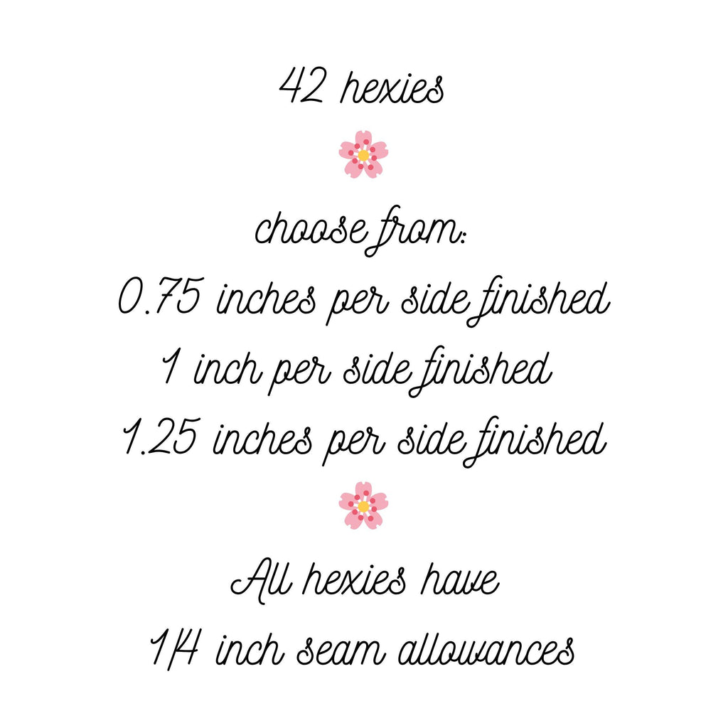 EPP Kit Purple Medley 1 inch Fabric Hexagons and Paper Templates 42 pcs