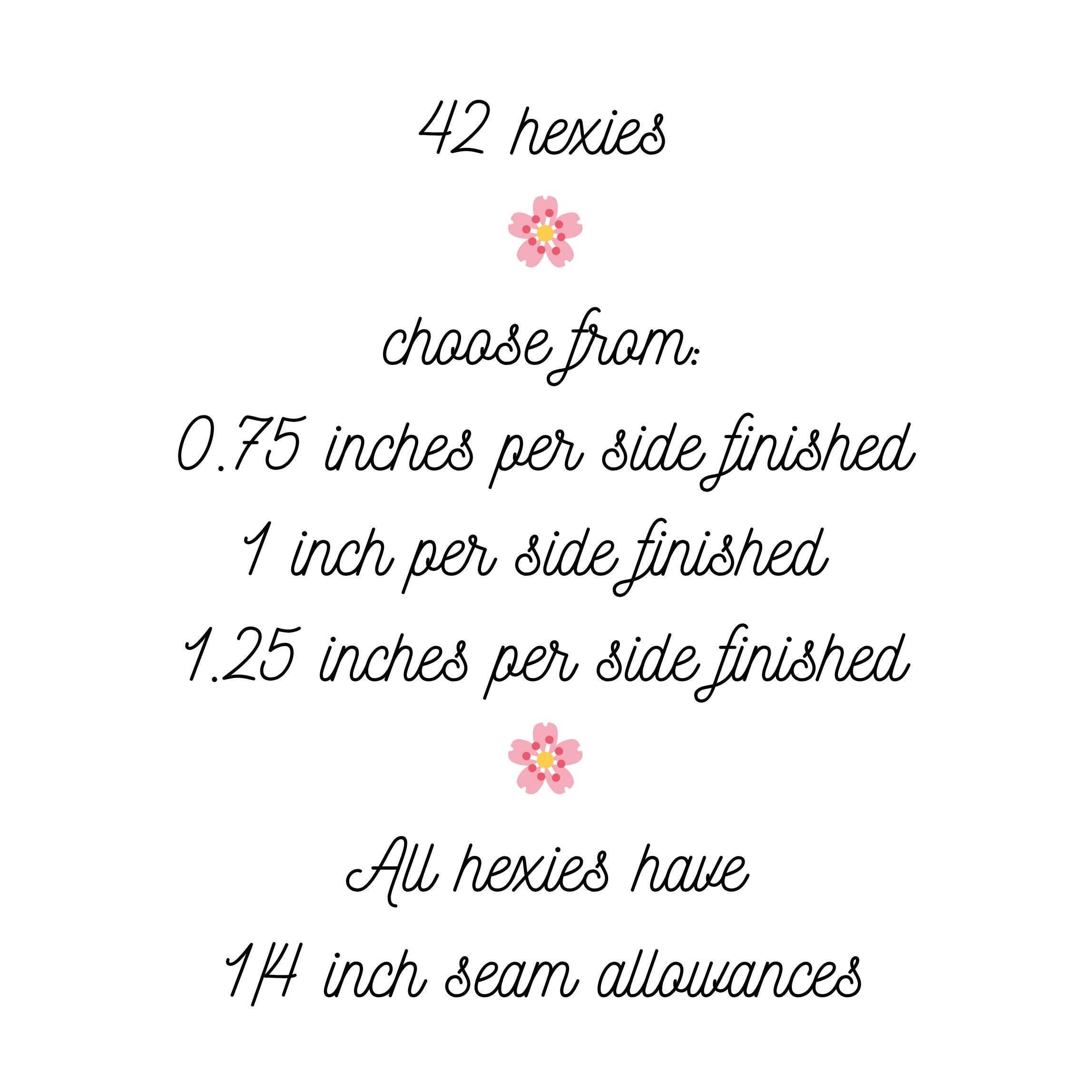 EPP Kit Purple Medley 1 inch Fabric Hexagons and Paper Templates 42 pcs