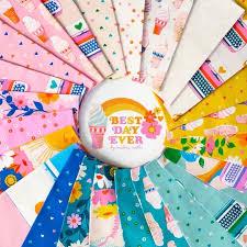 EPP Best Day Ever Ruby Star Society 1 inch die cut hexies (42) and paper templates; English Paper Piecing precut hexagons Melody Miller Kim kight Rashida Coleman Hale alexia abegg cotton and Steel