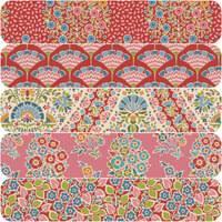 EPP Tilda Pie in the Sky hexies: 1 inch fabric hexagons and papers 42 pcs