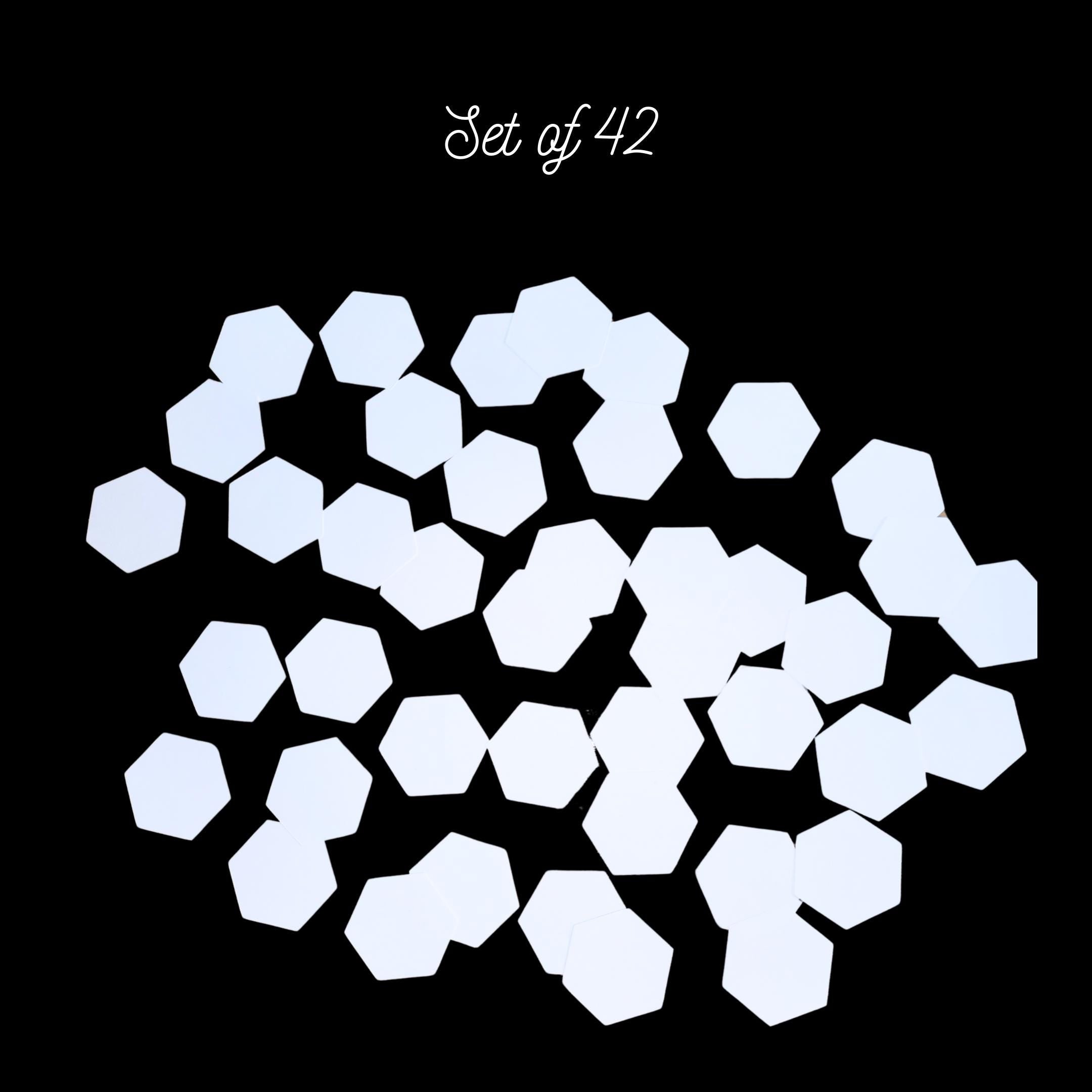 EPP hexagon cardstock templates: 1 inch per side, 42 pcs for English Paper Piecing