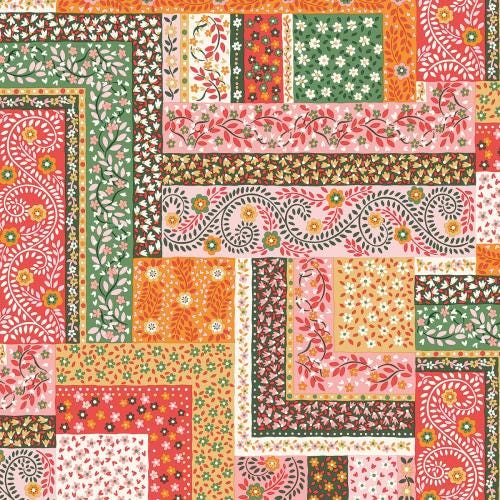 EPP Liberty Fabrics Hexies: Tudor Celebration 1-inch Hexagons + Paper Templates 42Pcs