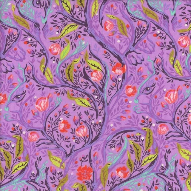 Tula Pink Full Moon Forest II Hexies: 42 Fabric Hexagons, 1-inch + Paper Templates