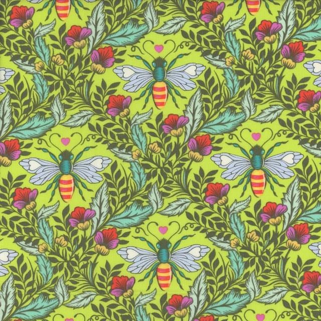 Tula Pink Full Moon Forest II Hexies: 42 Fabric Hexagons, 1-inch + Paper Templates