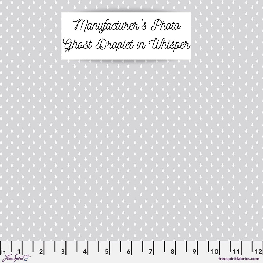 EPP kit Tula Pink True Colors 2025 Ghost Only Hexies: 42 diecut 1-inch Fabric hexagons + Paper Templates