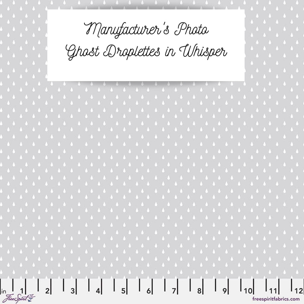 EPP kit Tula Pink True Colors 2025 Ghost Only Hexies: 42 diecut 1-inch Fabric hexagons + Paper Templates