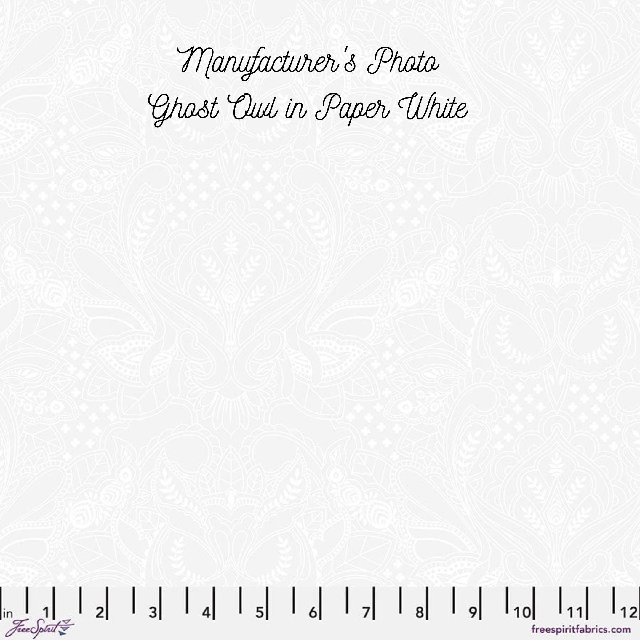 EPP kit Tula Pink True Colors 2025 Ghost Only Hexies: 42 diecut 1-inch Fabric hexagons + Paper Templates