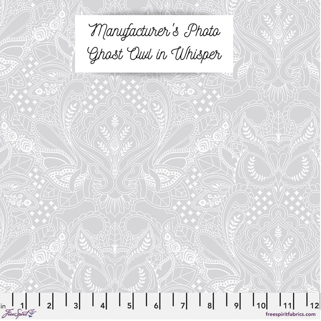 EPP kit Tula Pink True Colors 2025 Ghost Only Hexies: 42 diecut 1-inch Fabric hexagons + Paper Templates