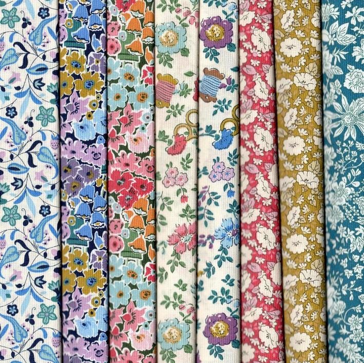 EPP Liberty Fabrics Hexies: Tudor Celebration 1-inch Hexagons + Paper Templates 42Pcs