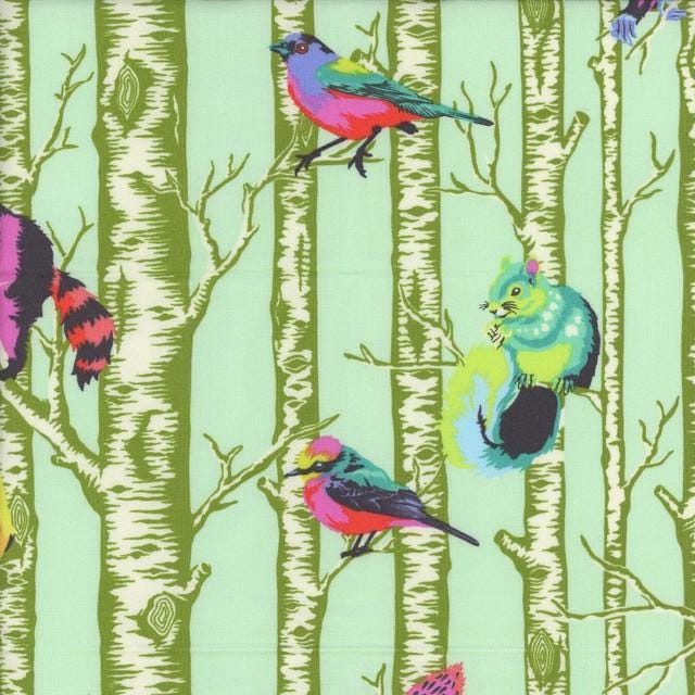 Tula Pink Full Moon Forest II Hexies: 42 Fabric Hexagons, 1-inch + Paper Templates