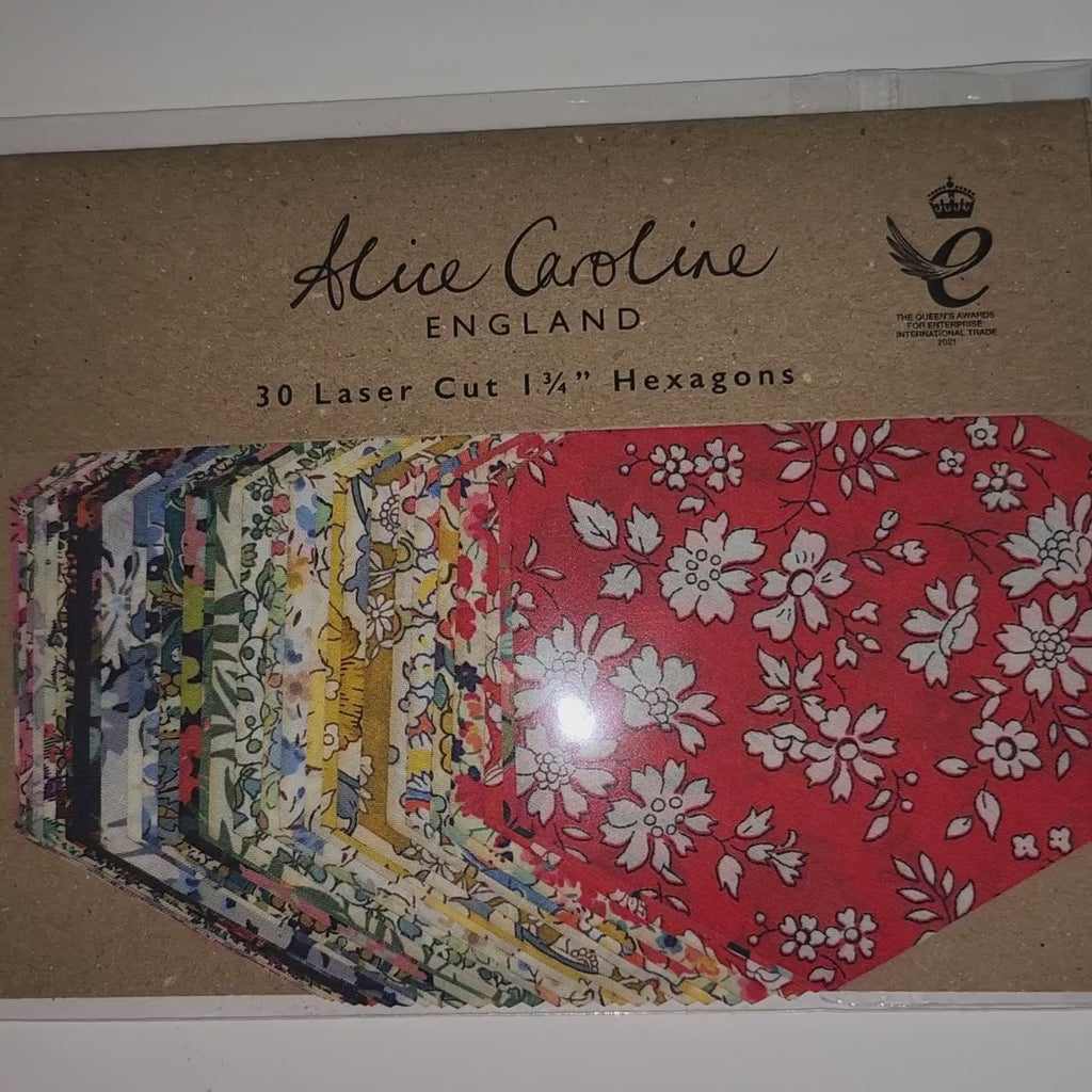 Liberty of London Tana Lawn Hexies: 1.5" Precut Fabric Pieces and templates (30 ct)