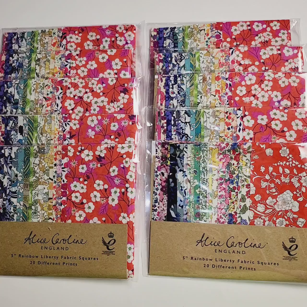 Liberty of London Tana Lawn Fabric Squares: 5 inch Floral Prints (20 Pieces)