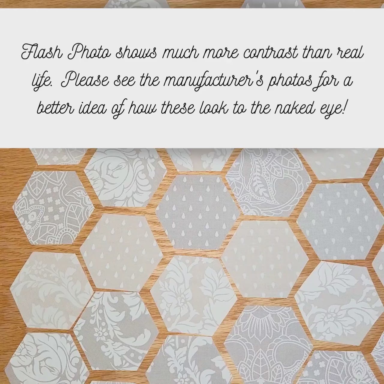 English Paper Piecing  kit Tula Pink True Colors 2025 Ghost Only Hexies: 42 diecut 1-inch Fabric hexagons + Paper Templates for EPP