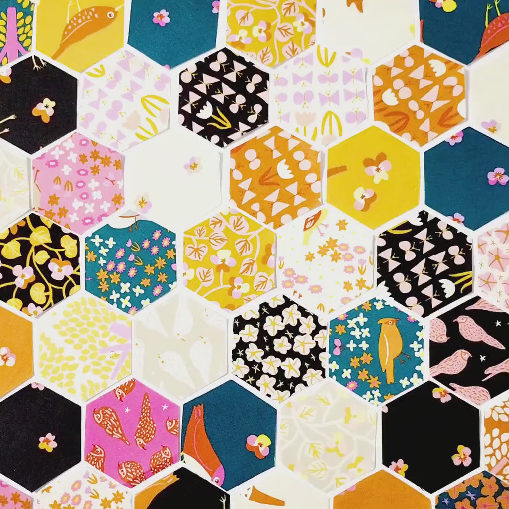 Ruby Star Society Hexies Kit: Bird is the Word, 1 inch + Paper Templates