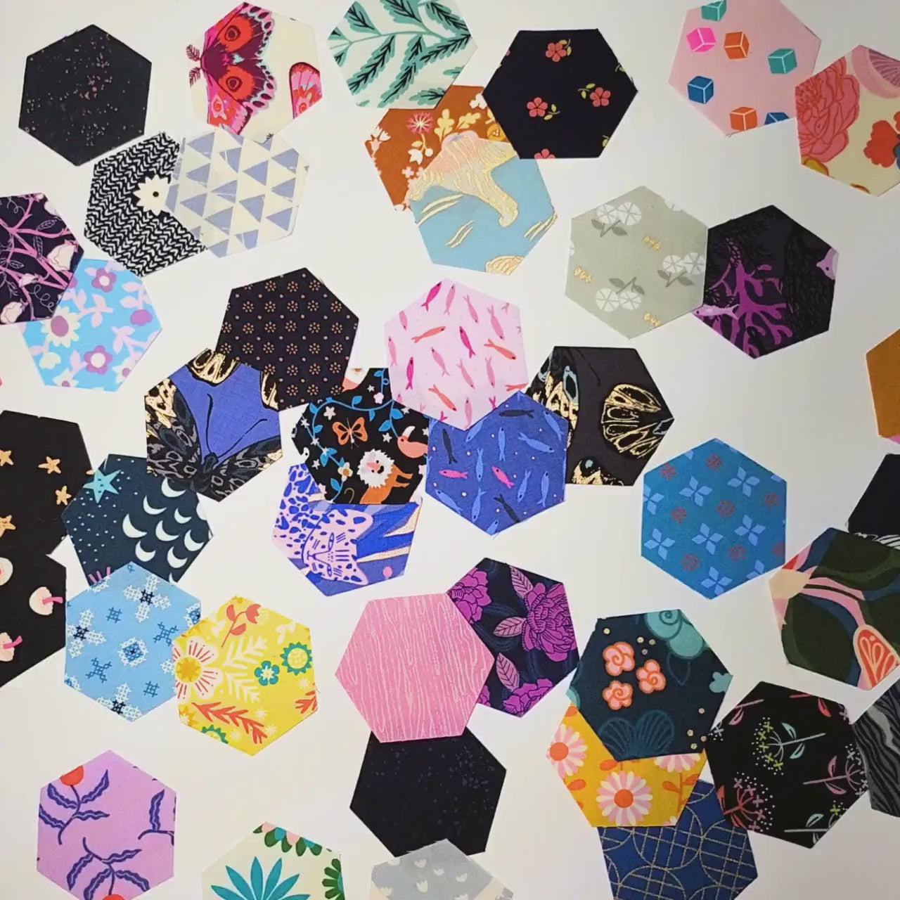 Ruby Star Society 1-inch Hexies: No Duplicates, Precut Fabric Pieces