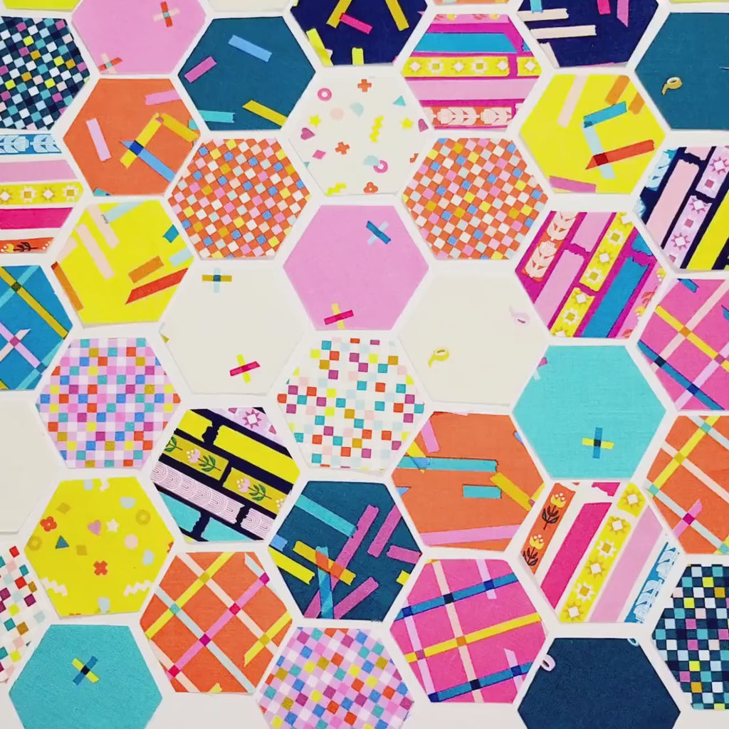 Ruby Star Society Hexies Washi Plus 1-inch Precut Fabric Hexagons & Templates for EPP 42pc