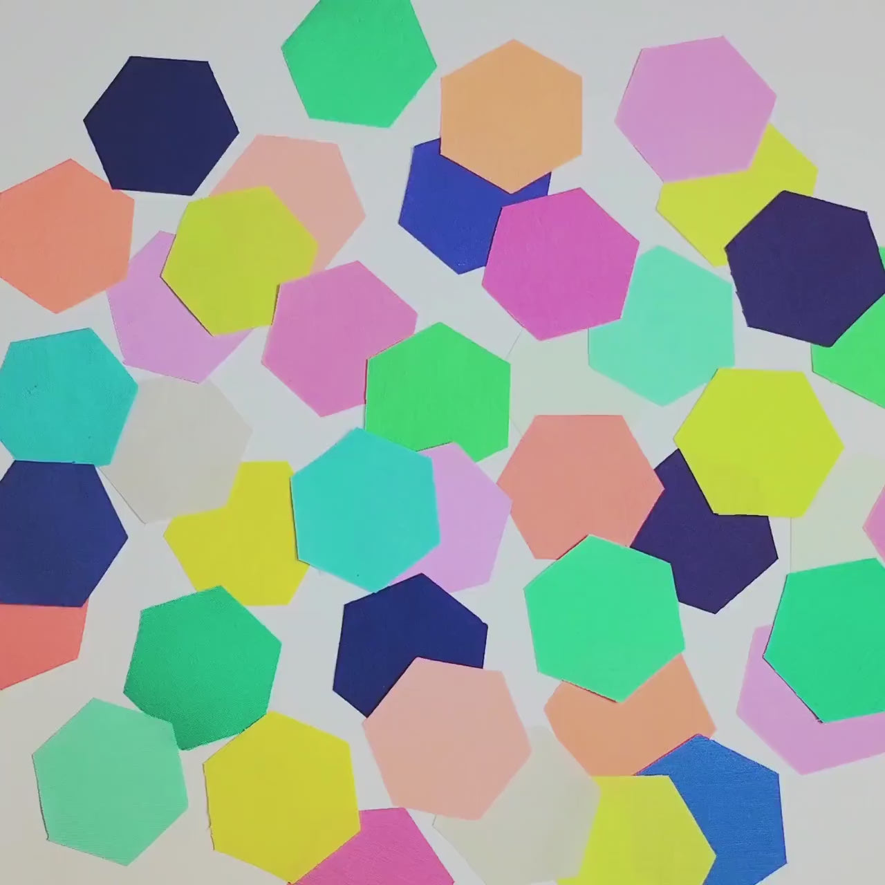 EPP Kit Tula Pink Designer Solids Hexies: 42 precut 1-inch fabric hexagons + templates